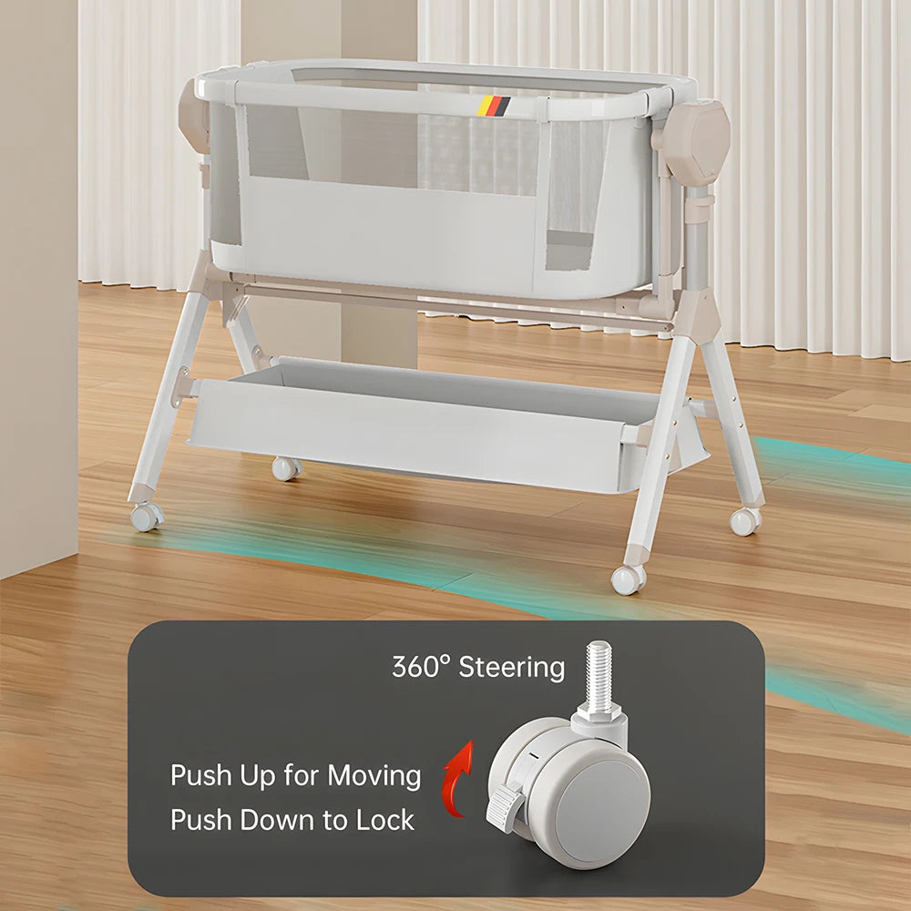Electric Rocking Bedside Bassinet.
