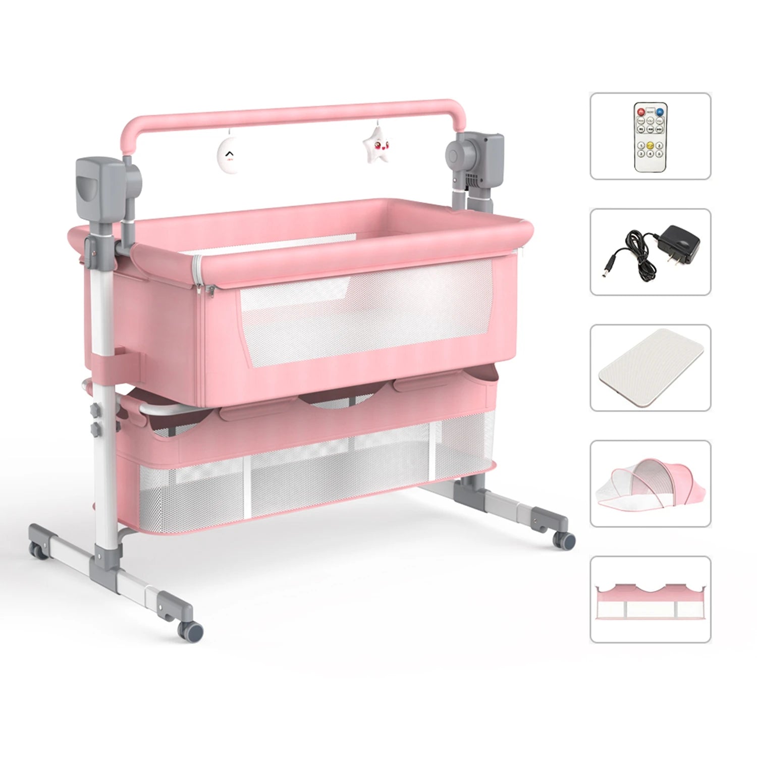 Portable Rocking Bassinet Newborn Cradle.