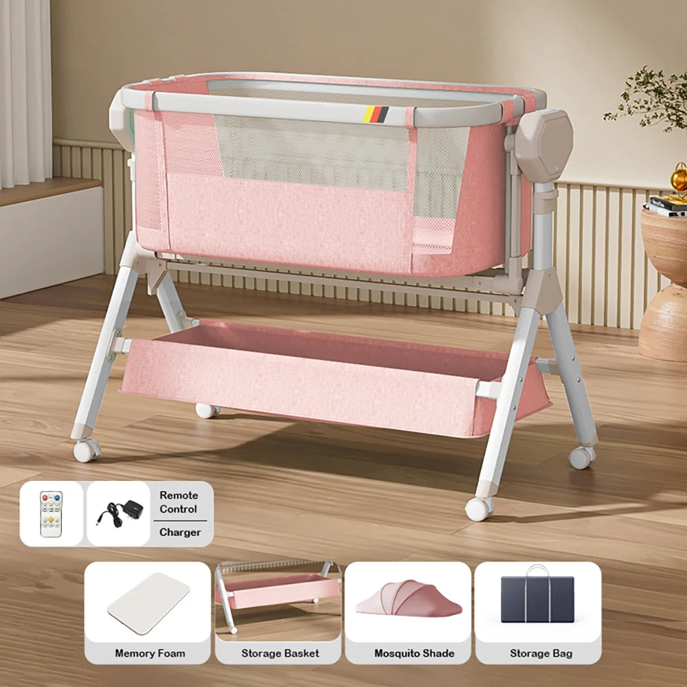 Electric Rocking Bedside Bassinet.