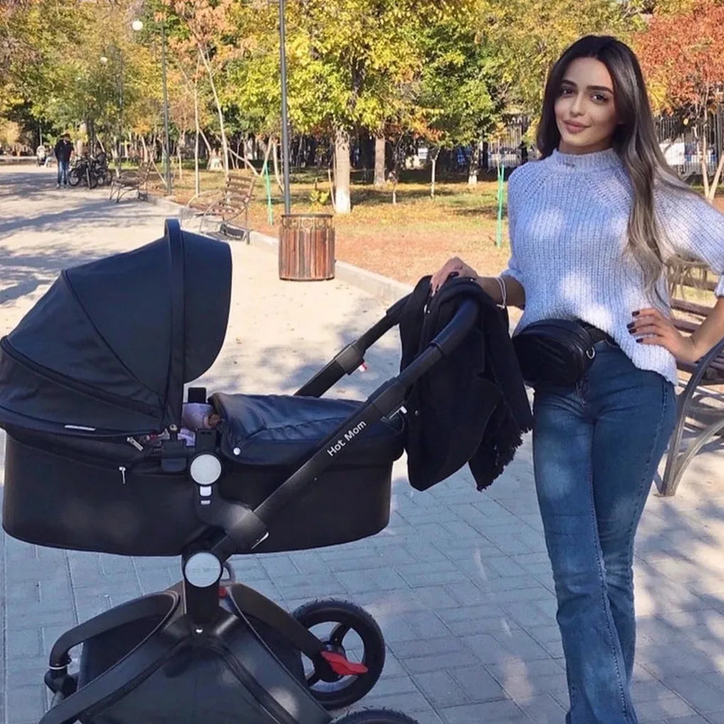 Convertible Baby Stroller, Adjustable Canopy & Backrest.