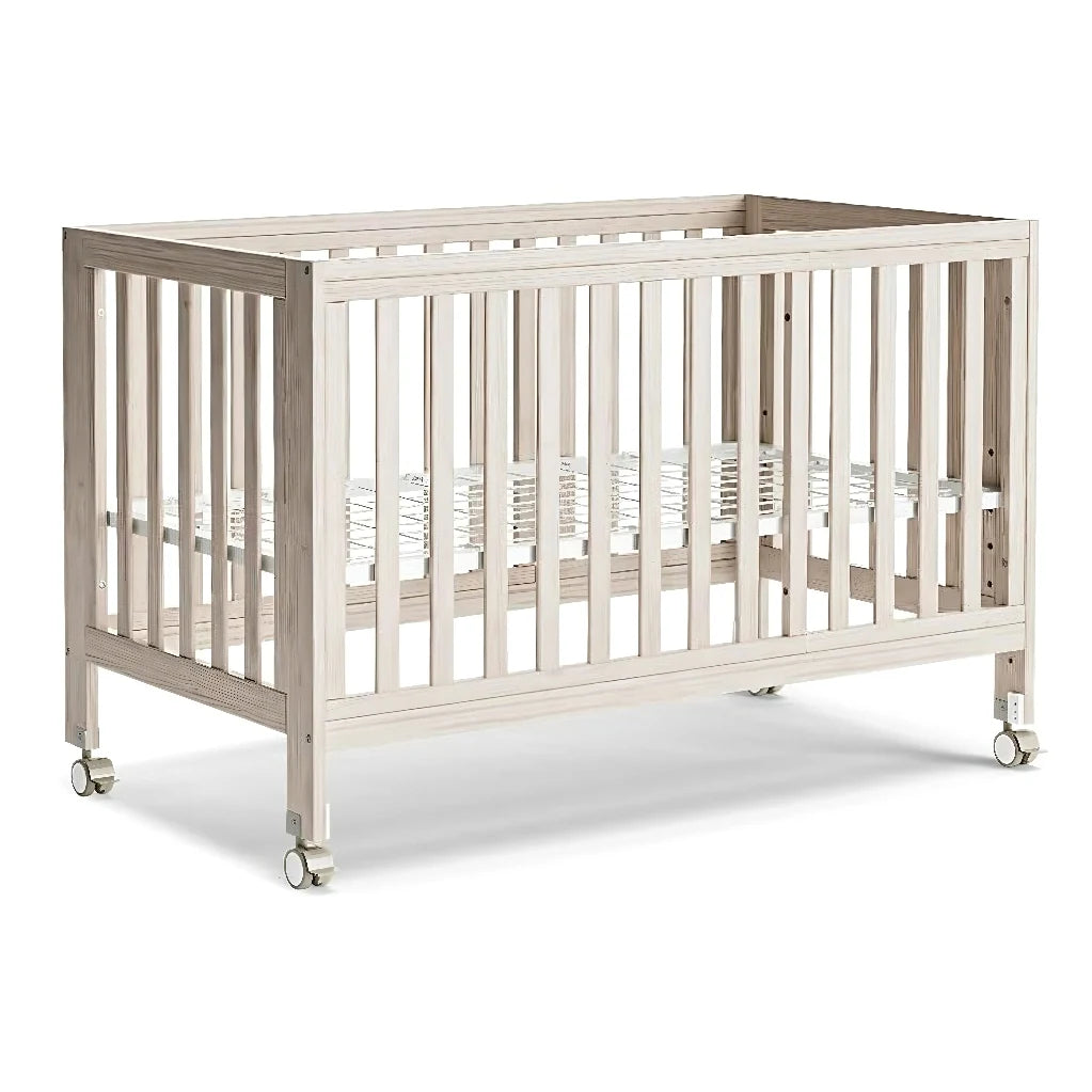 11-in-1 Convertible Baby Crib With Removable Wheels.