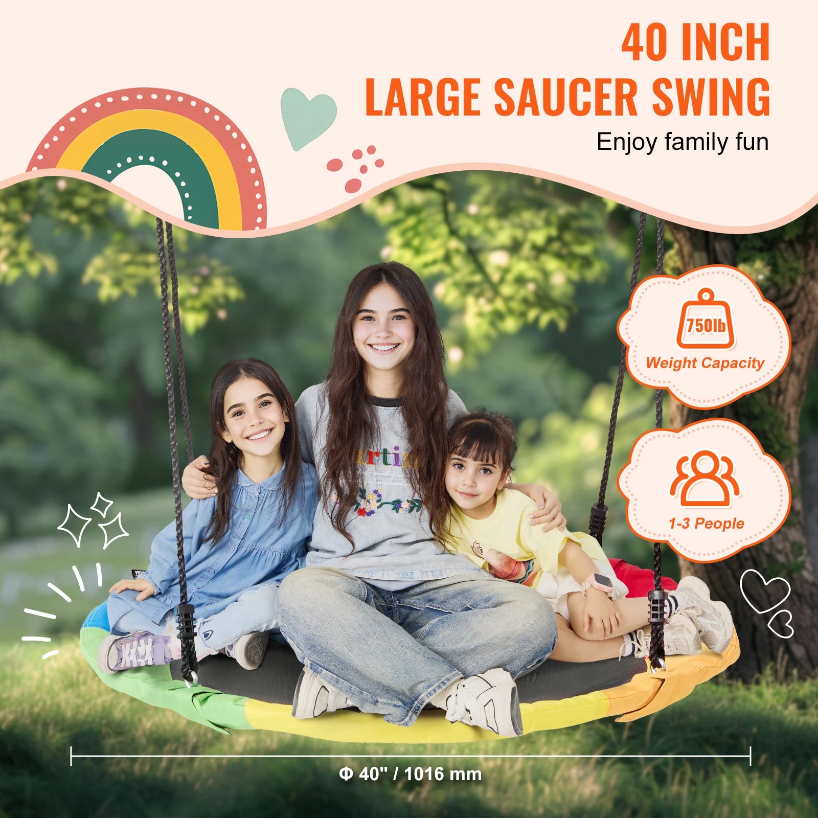 Tree Saucer Swing 750lbs for 2