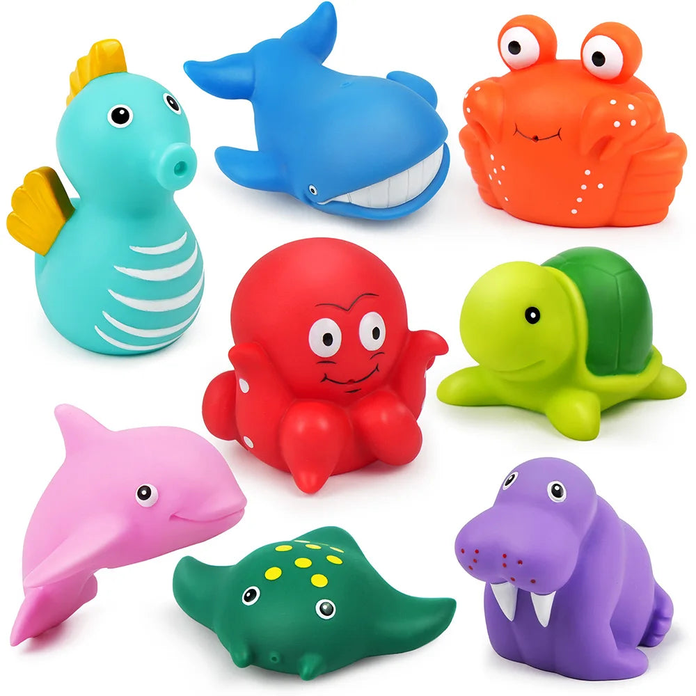 Fancy Bath Toy, 8PCS Mold Free Bath Toys.