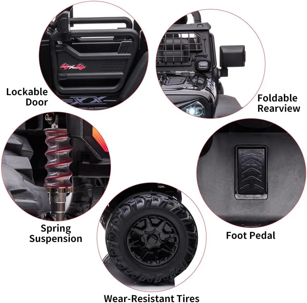 2 Seaters Kids Ride On Truck with Remote Control.