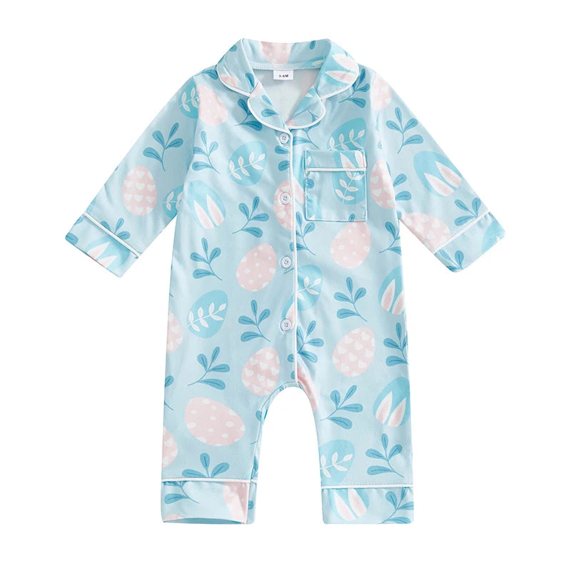 Adorable Toddler Floral Print Long Sleeve Romper.