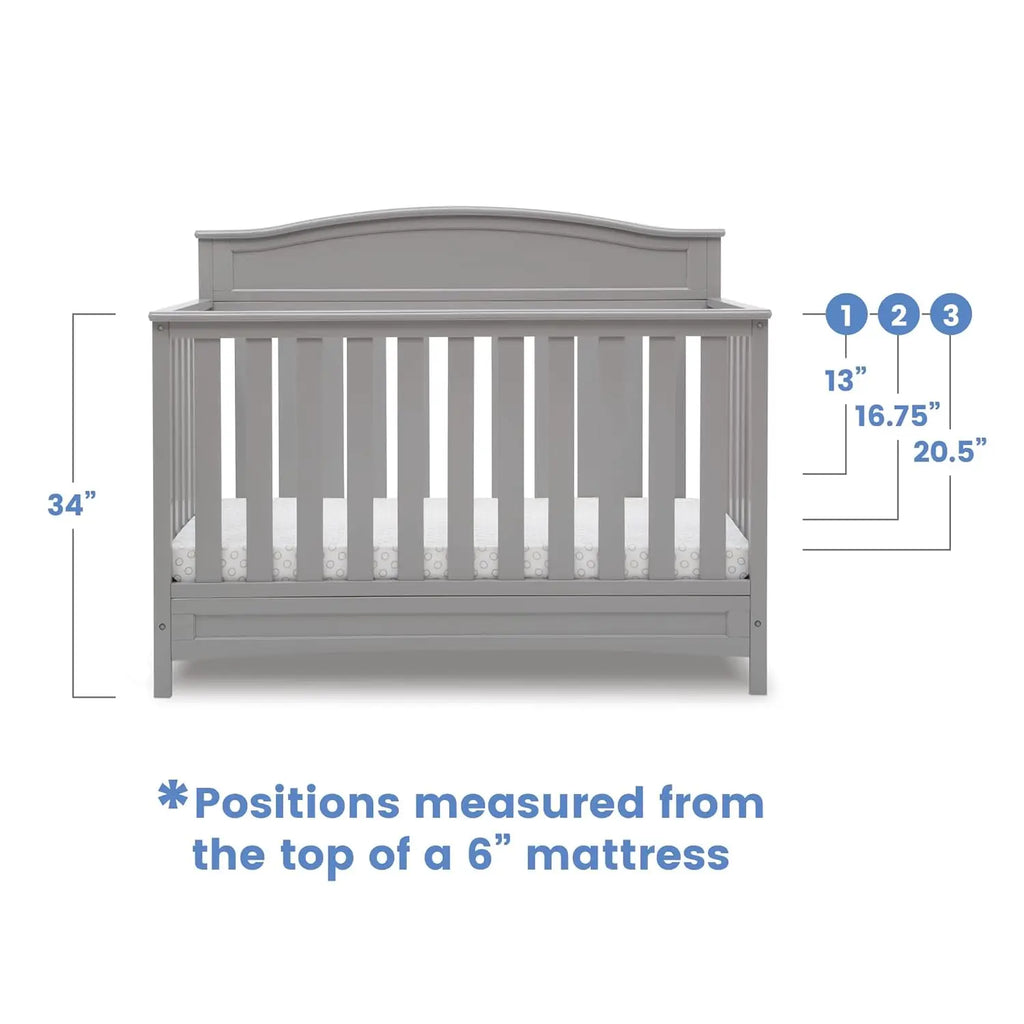 4-in-1 Convertible Baby Crib - Grows with Your Child to Full Bed.
