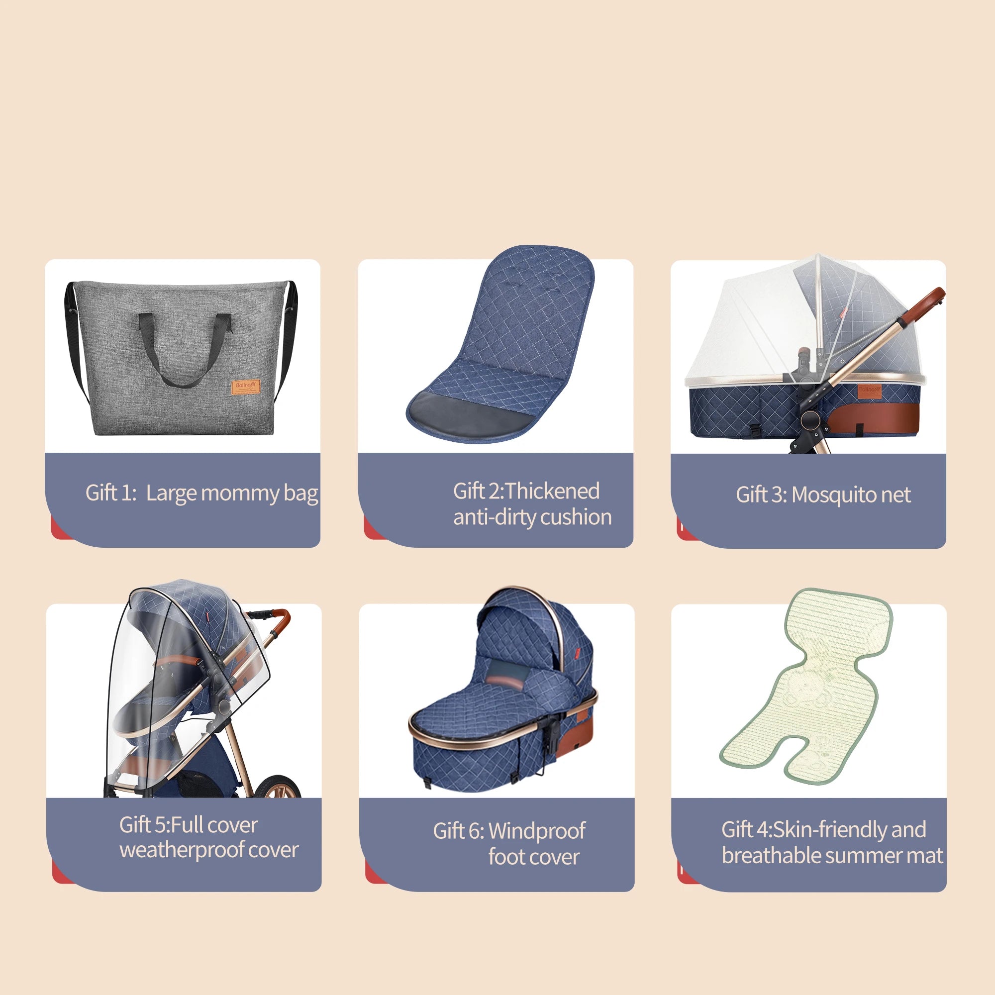 Luxury 3-in-1 Folding Stroller With Reversible Seat Vista.