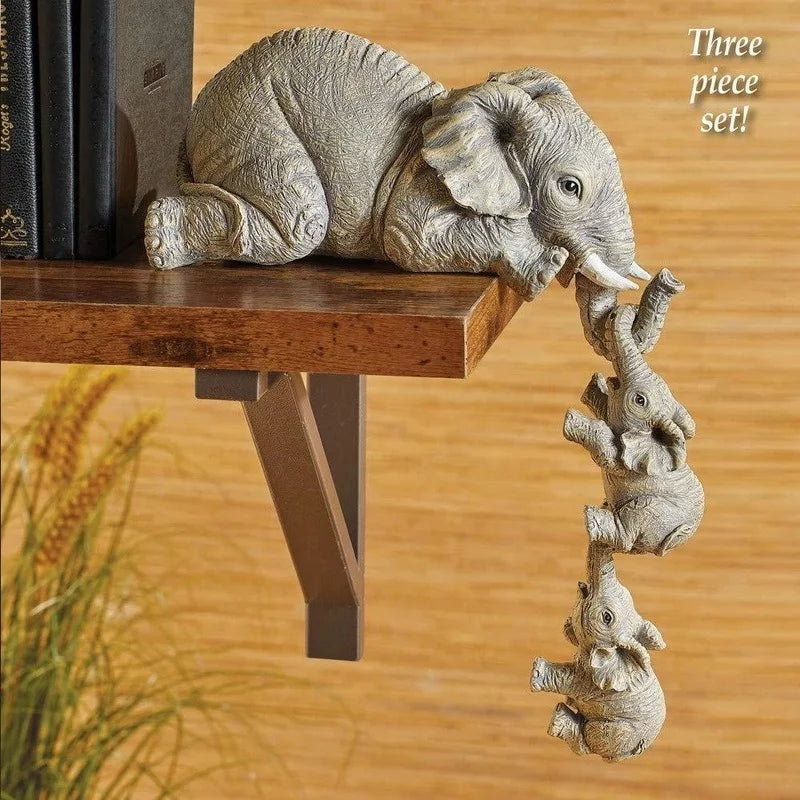 Cute Elephant Figurines. 3 PCS.