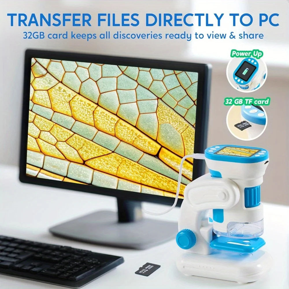 Handheld 1000X HD Microscope with 2.0'' LED Screen.