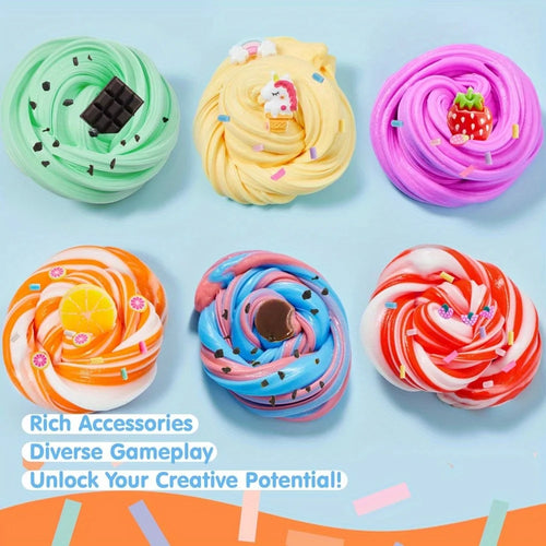 6 Pack Butter Slime Party Favors Soft Non-Sticky Mess-Free.