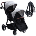 Double Tandem Stroller for Infant and Toddler, Foldable / Reversible.