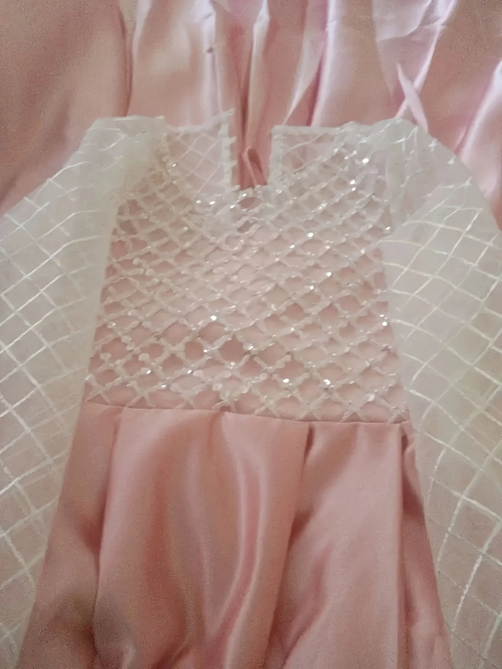 Fancy Lace And Satin Flower Girl Dress.