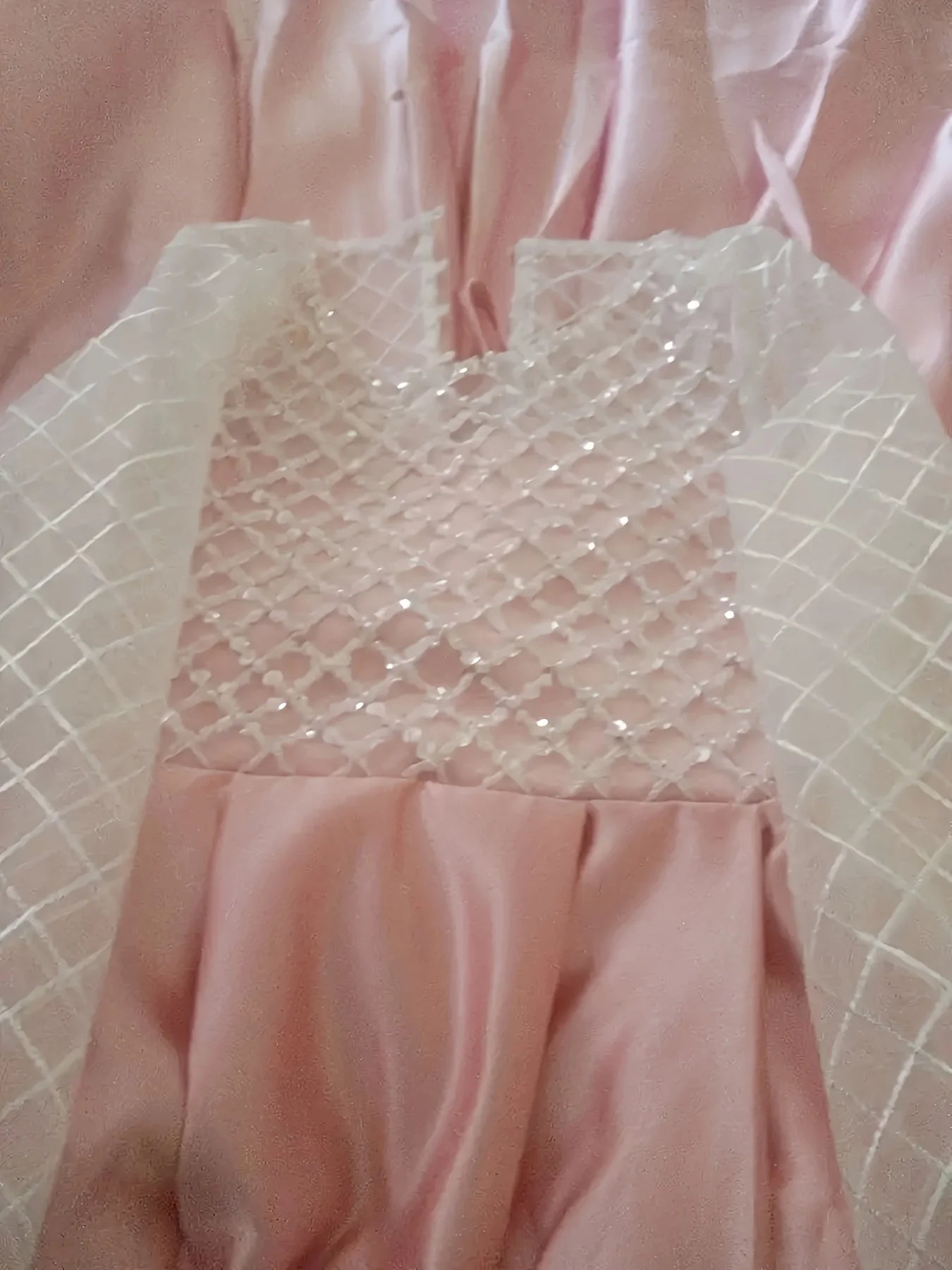 Fancy Lace And Satin Flower Girl Dress.