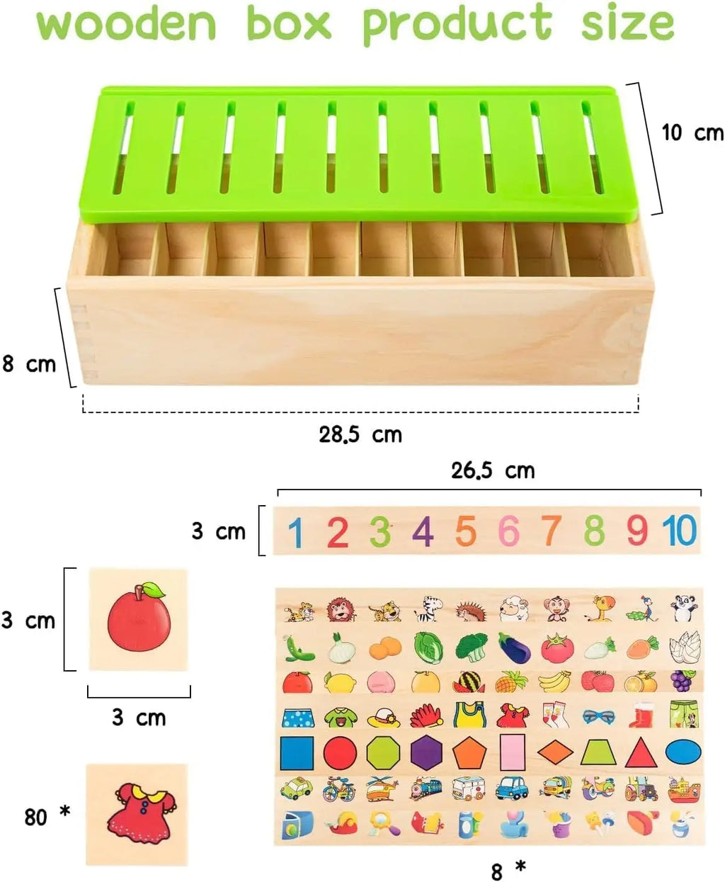 Wooden Montessori Educational Sorting Toy.