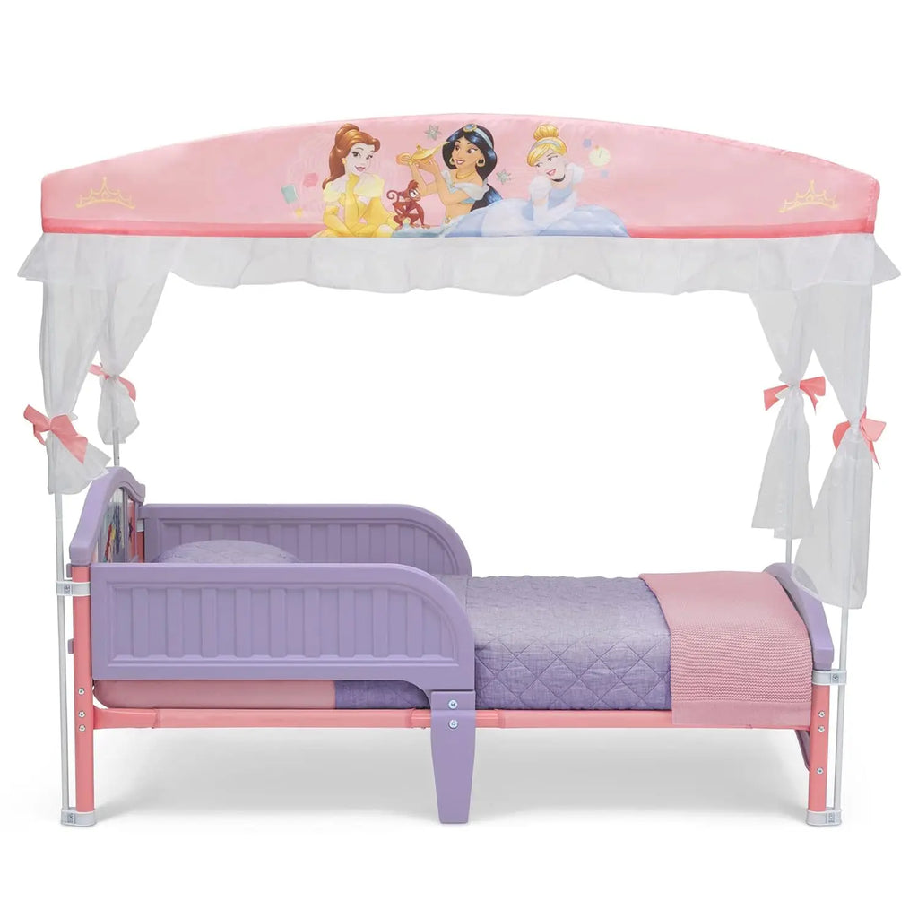 Princess Canopy Toddler Bed with Guardrails.