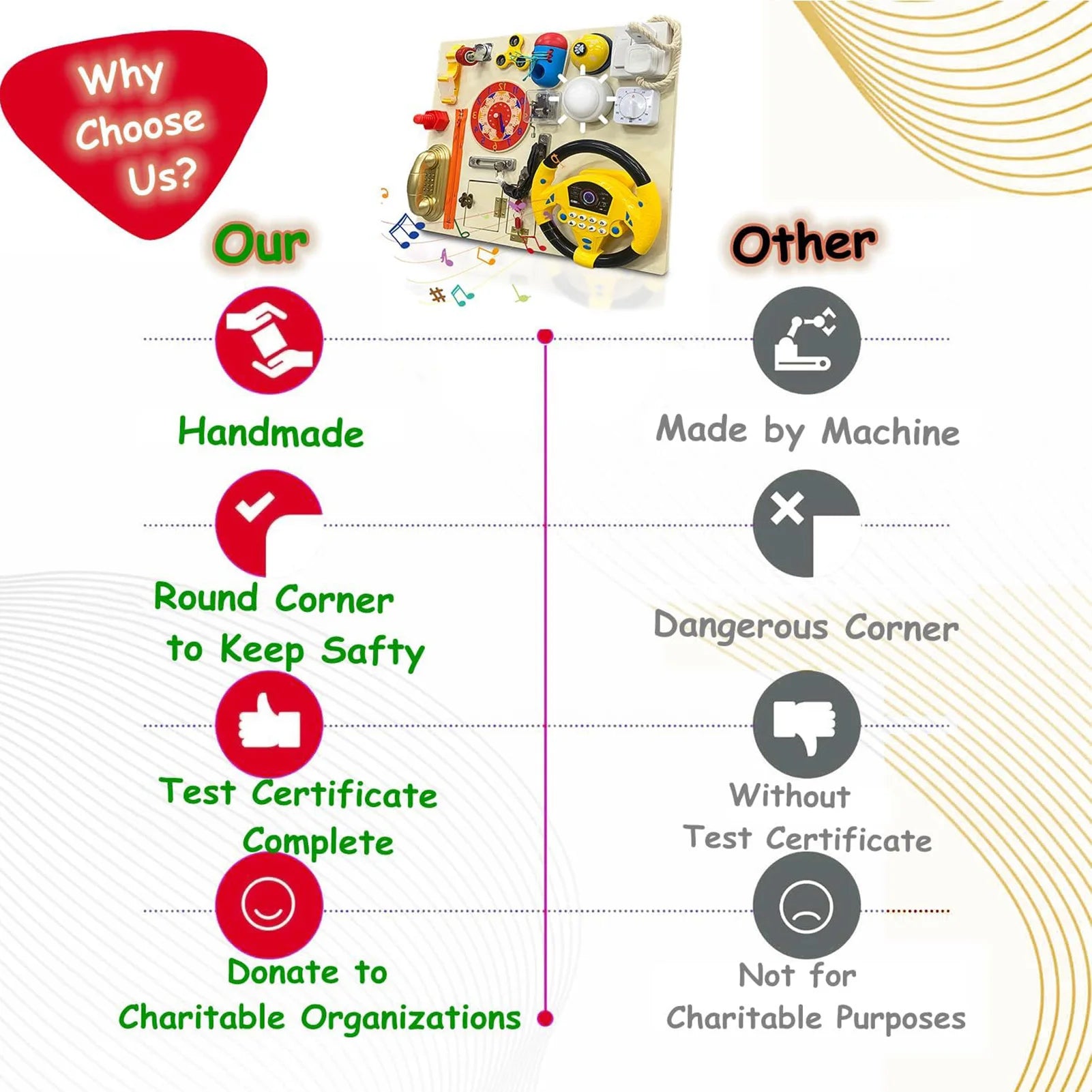 Large Size Multifunctional  Activity Board.