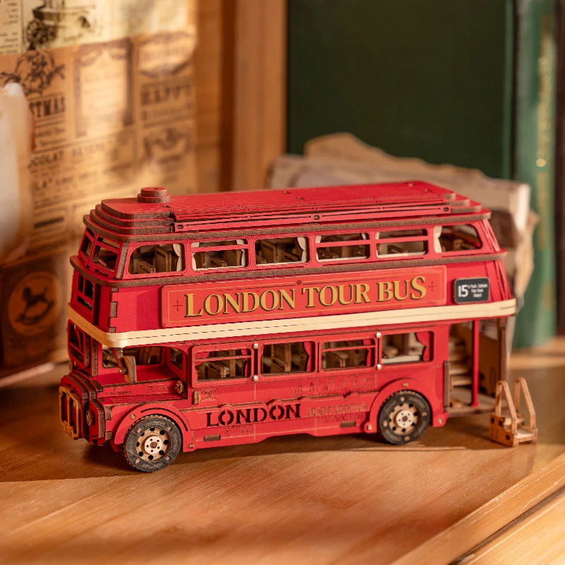 Robotime Rolife London Tour Bus 3D Wooden Puzzle