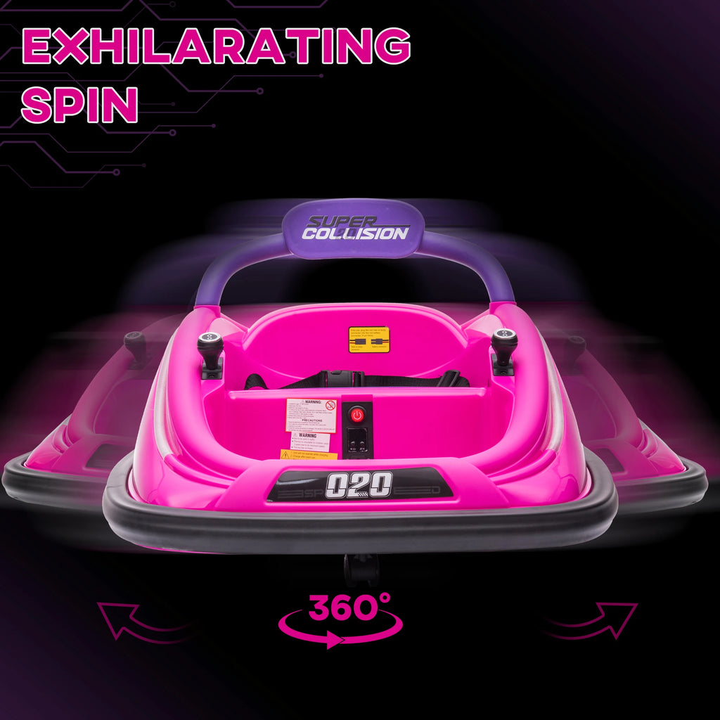 12V Bumper Car for Kids Ride-On Toy with Parent Remote Control.