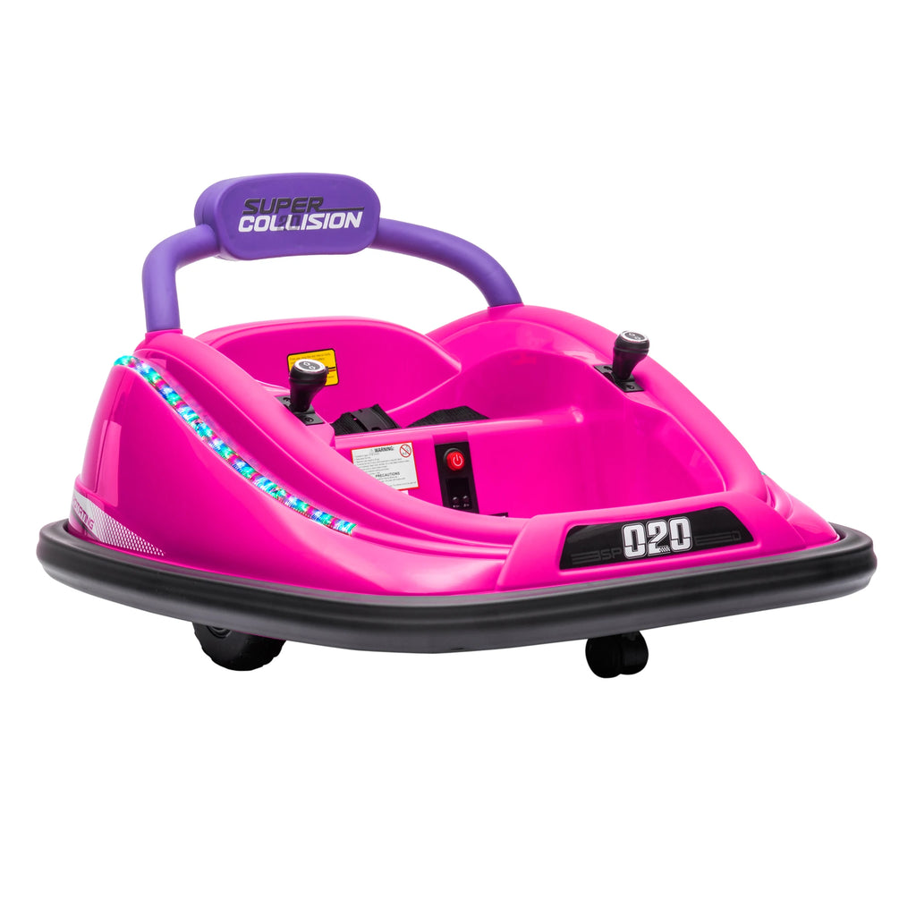 12V Bumper Car for Kids Ride-On Toy with Parent Remote Control.