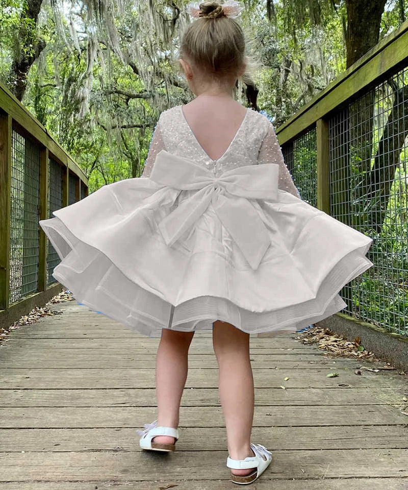 Short Girls Dress for Wedding or First Communion.