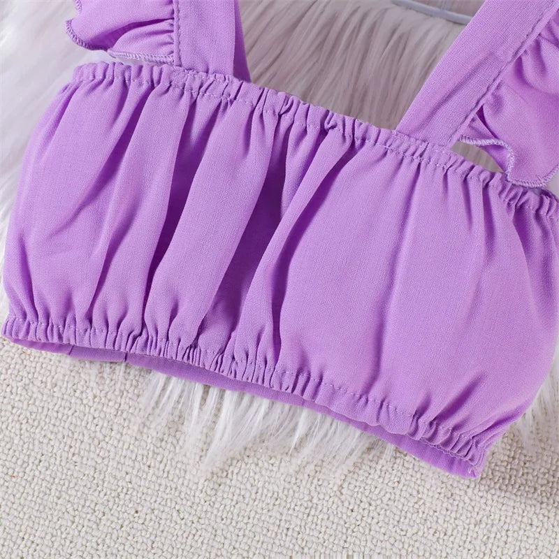 Adorable 2 Piece Ensemble, Square Neck Top / Skirt.