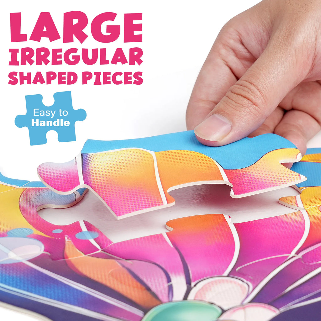 Floor Puzzles for Kids Ages 4-6, 52 Piece Mermaid Puzzle.