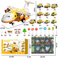 Large Airplane Kids Toy, Age 4 - 8, With 10 Fire Truck Vehicles.