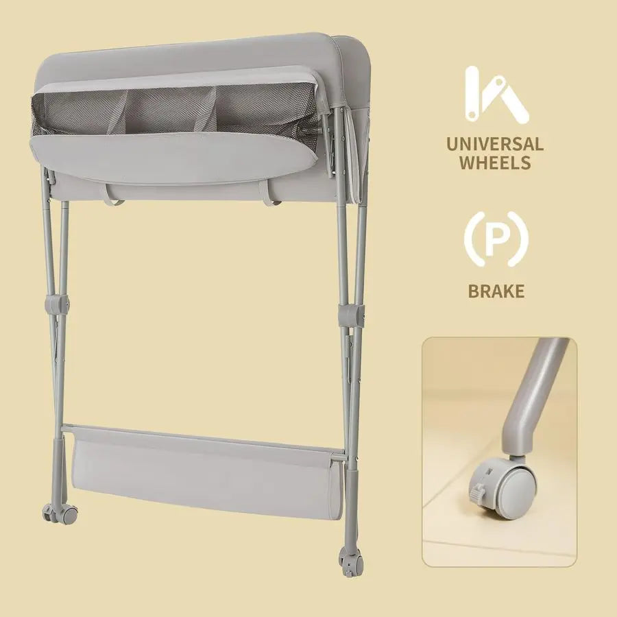 Height Adjustable Baby Changing Table with Wheels.