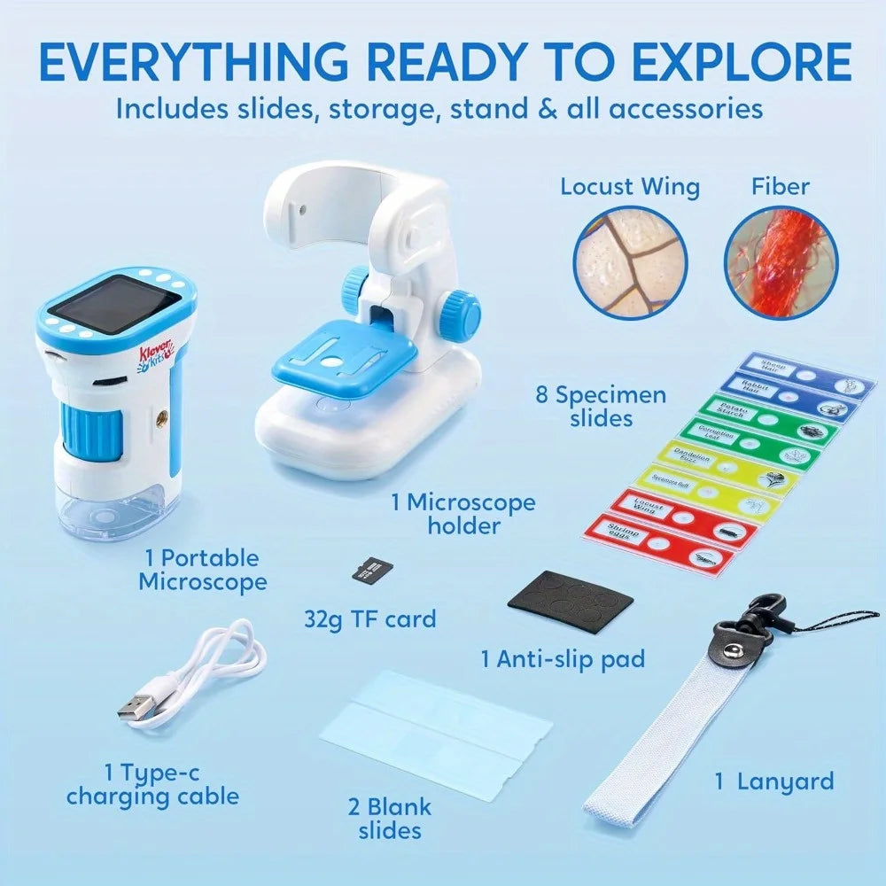 Handheld 1000X HD Microscope with 2.0'' LED Screen.