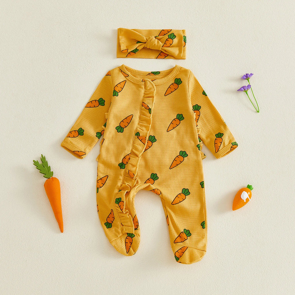 Adorable Baby Girls Easter Bunny  with Matching Headband