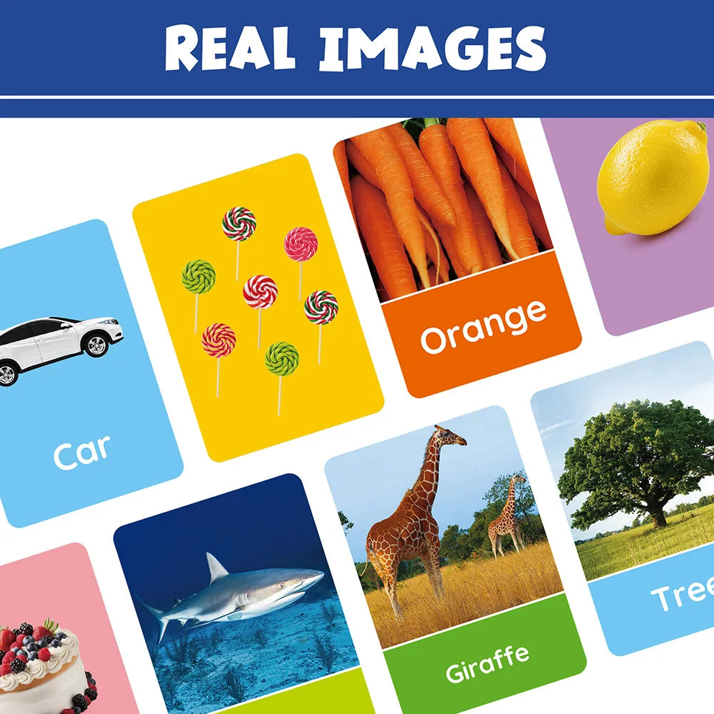 Flash Cards for Toddlers, 84 Double-Sided Educational Flashcards.