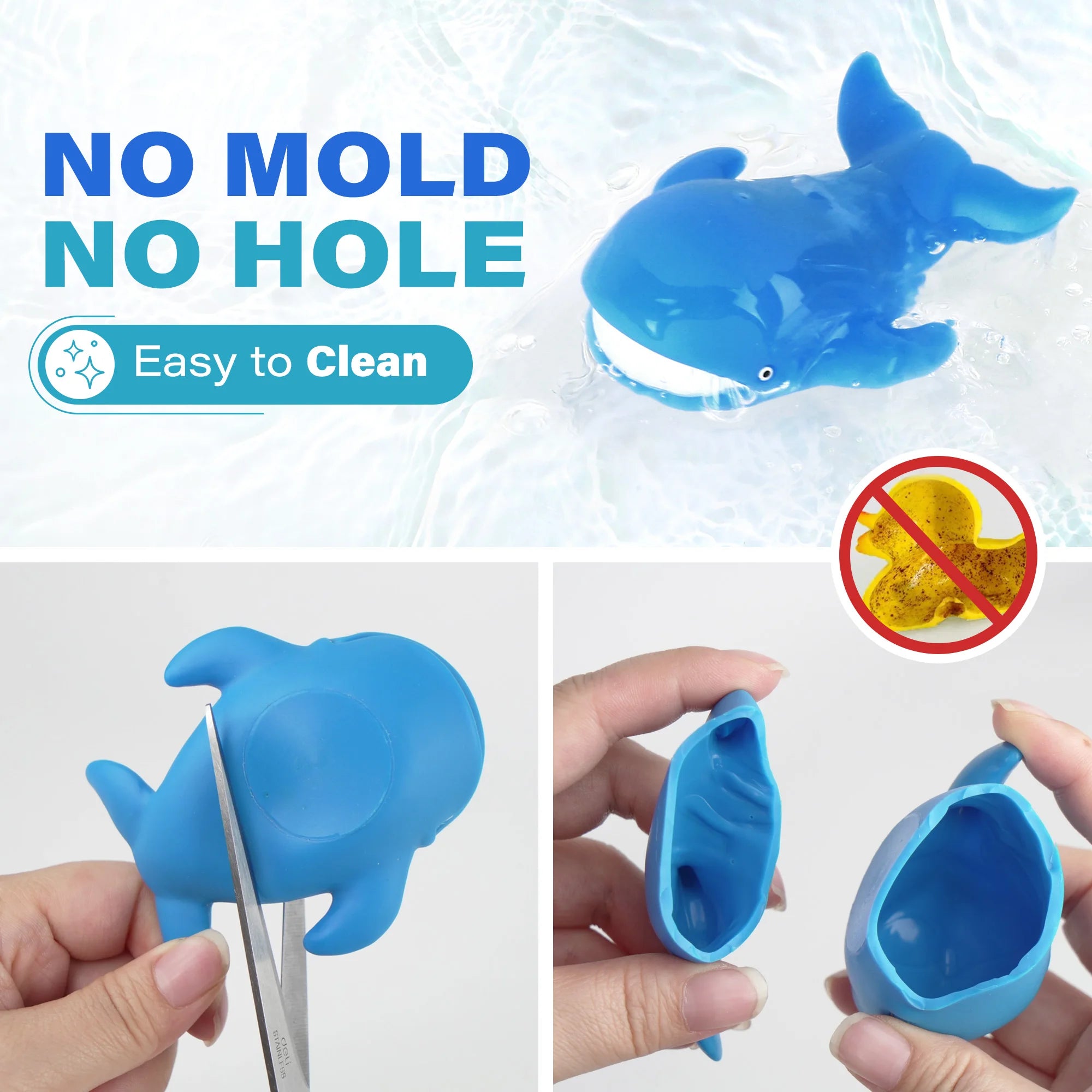 Fancy Bath Toy, 8PCS Mold Free Bath Toys.