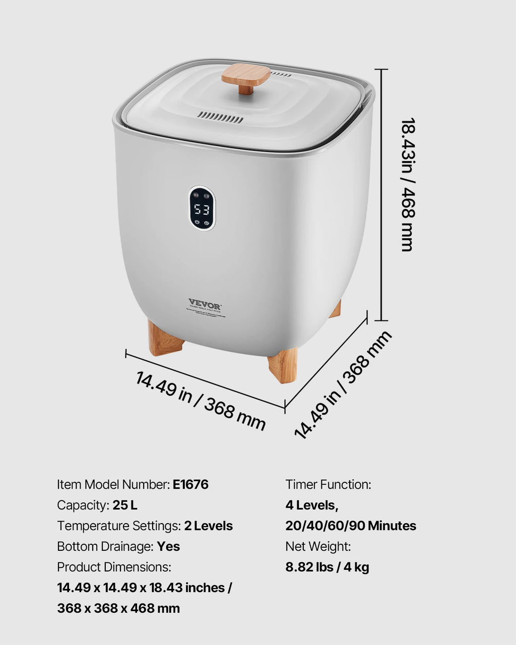 Heated Towel Warmer 25L Bucket.