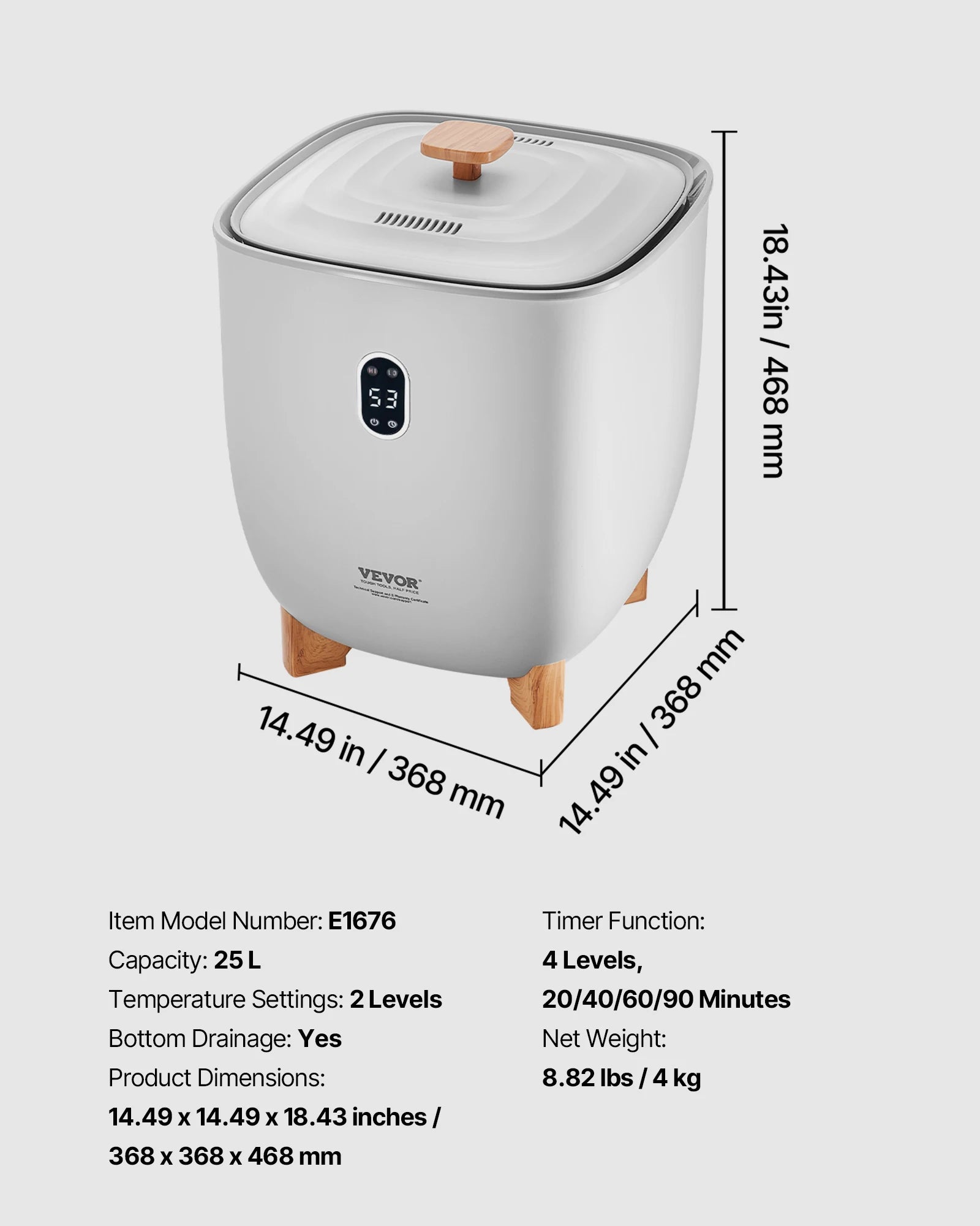 Heated Towel Warmer 25L Bucket.