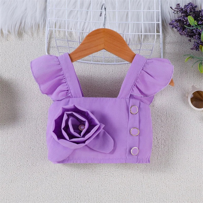 Adorable 2 Piece Ensemble, Square Neck Top / Skirt.