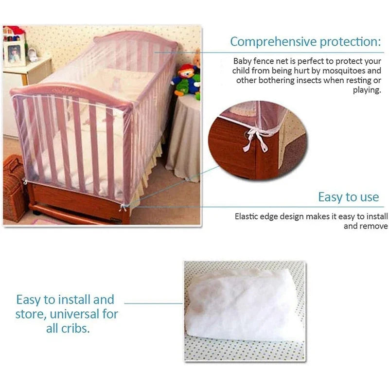 Elastic Band Mesh Insect Net for Crib.