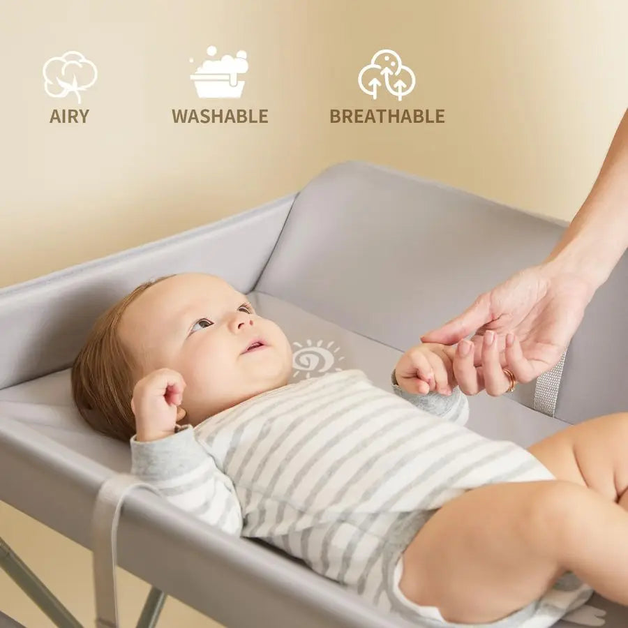 Height Adjustable Baby Changing Table with Wheels.