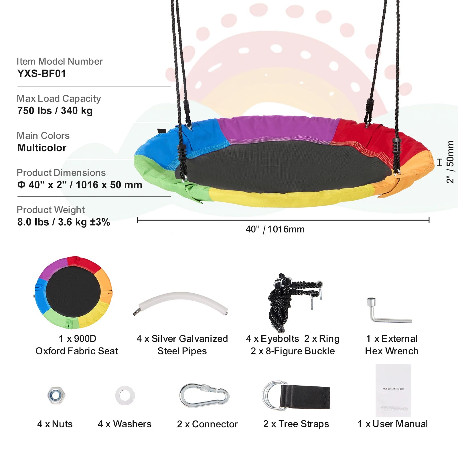 Tree Saucer Swing 750lbs for 2