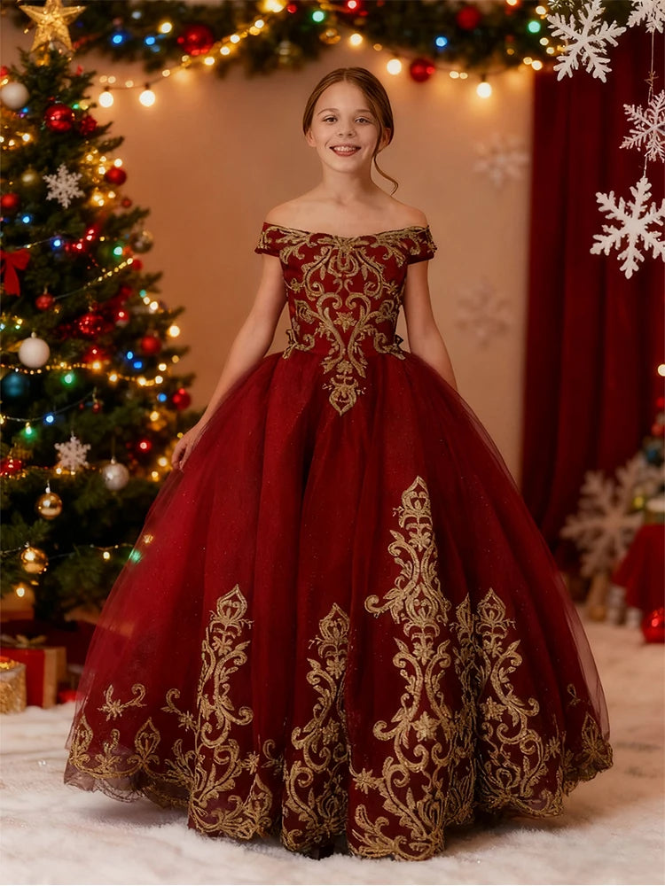 Autumn and Winter Princess Party Gown.