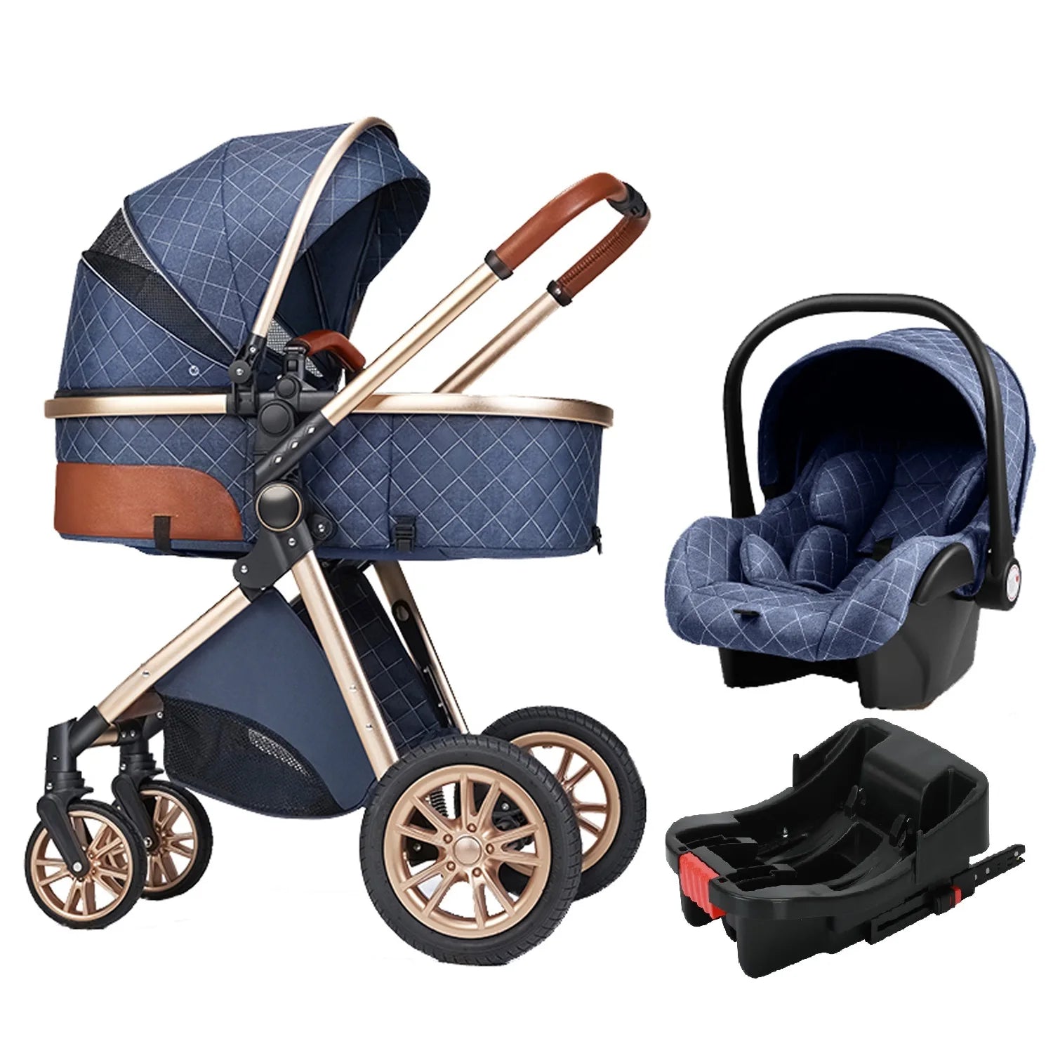 Luxury Portable 3 in 1Baby Stroller