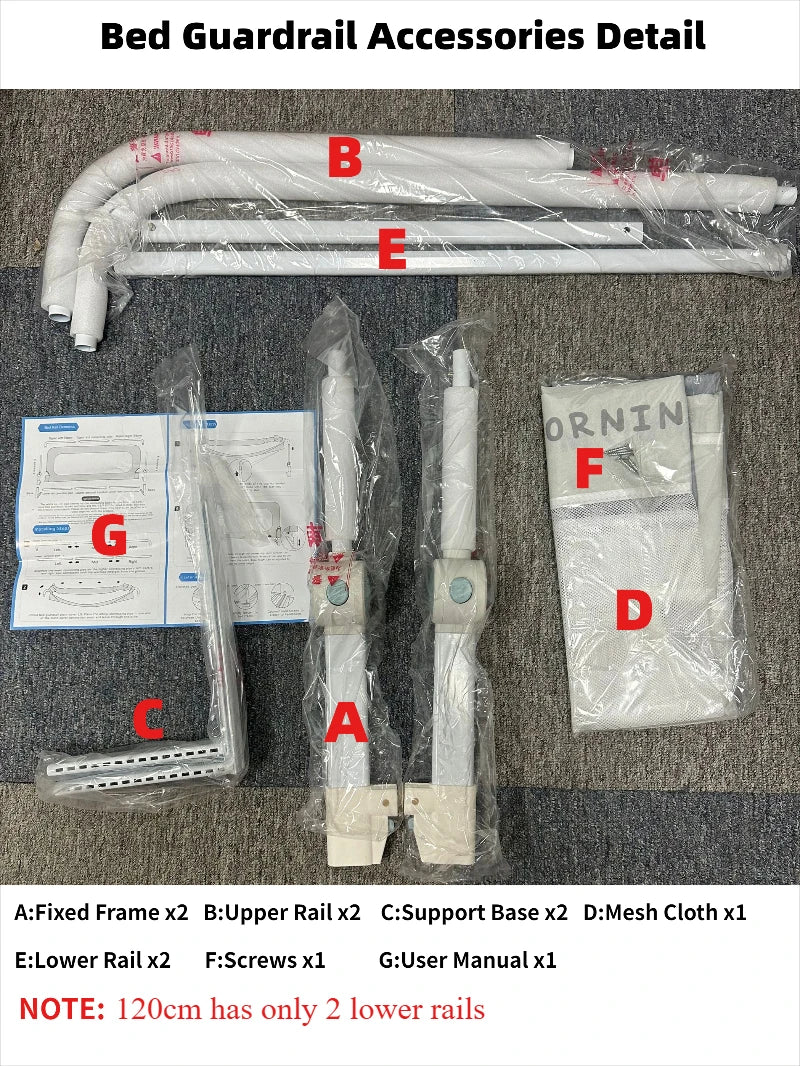 Bed Guardrail Anti Fall Baby Safety Barrier.