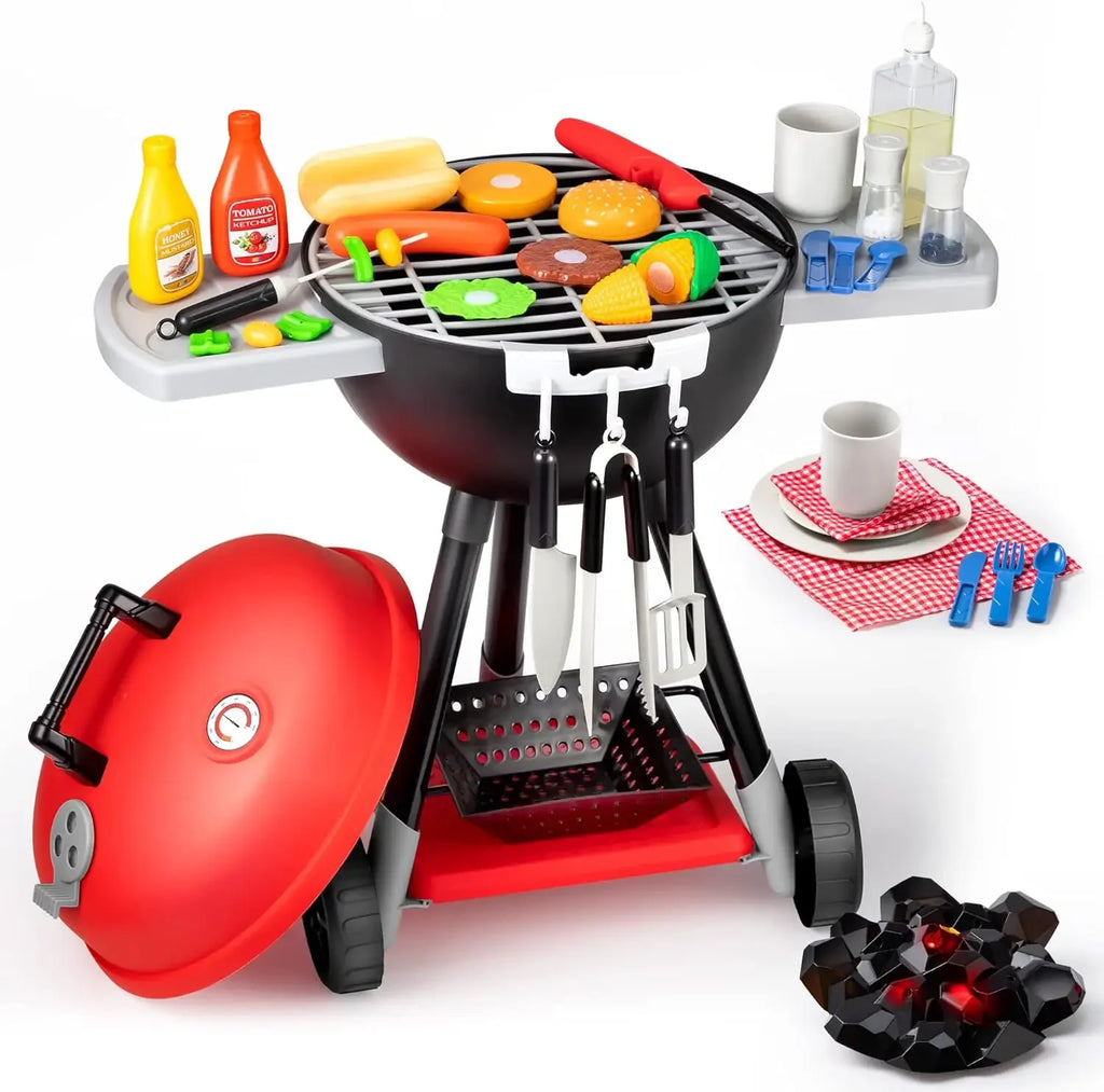 34 PCS Kitchen Toy Set BBQ Play Grill.