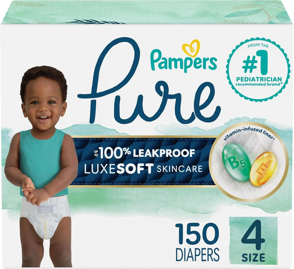 Pure Protection Baby Diapers, Size 4, 150 Count.