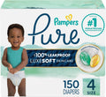 Pure Protection Baby Diapers, Size 4, 150 Count.
