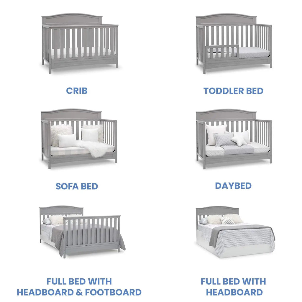 4-in-1 Convertible Baby Crib - Grows with Your Child to Full Bed.