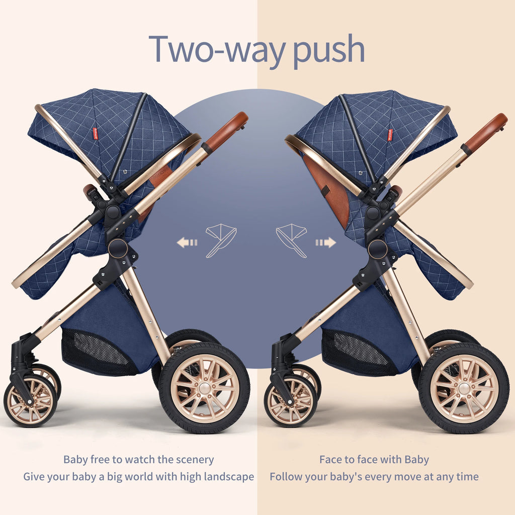 Luxury 3 in 1 Baby Stroller, With Mom Bags.