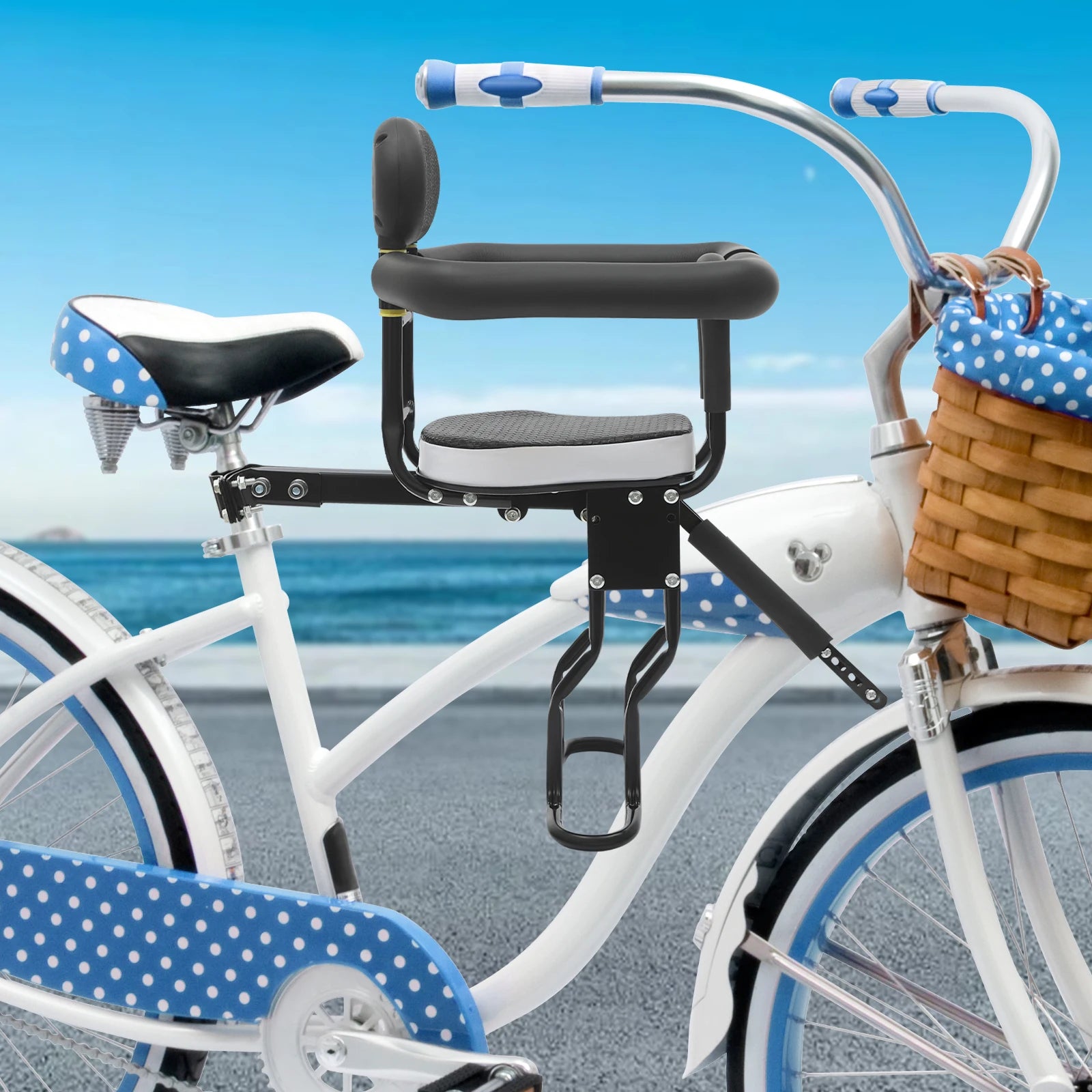 Child Safety Bike Seat with Adjustable Design.