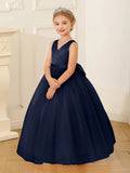 Flower Girl Dress with Large Bow.