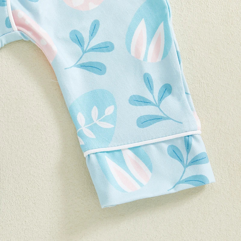 Adorable Toddler Floral Print Long Sleeve Romper.