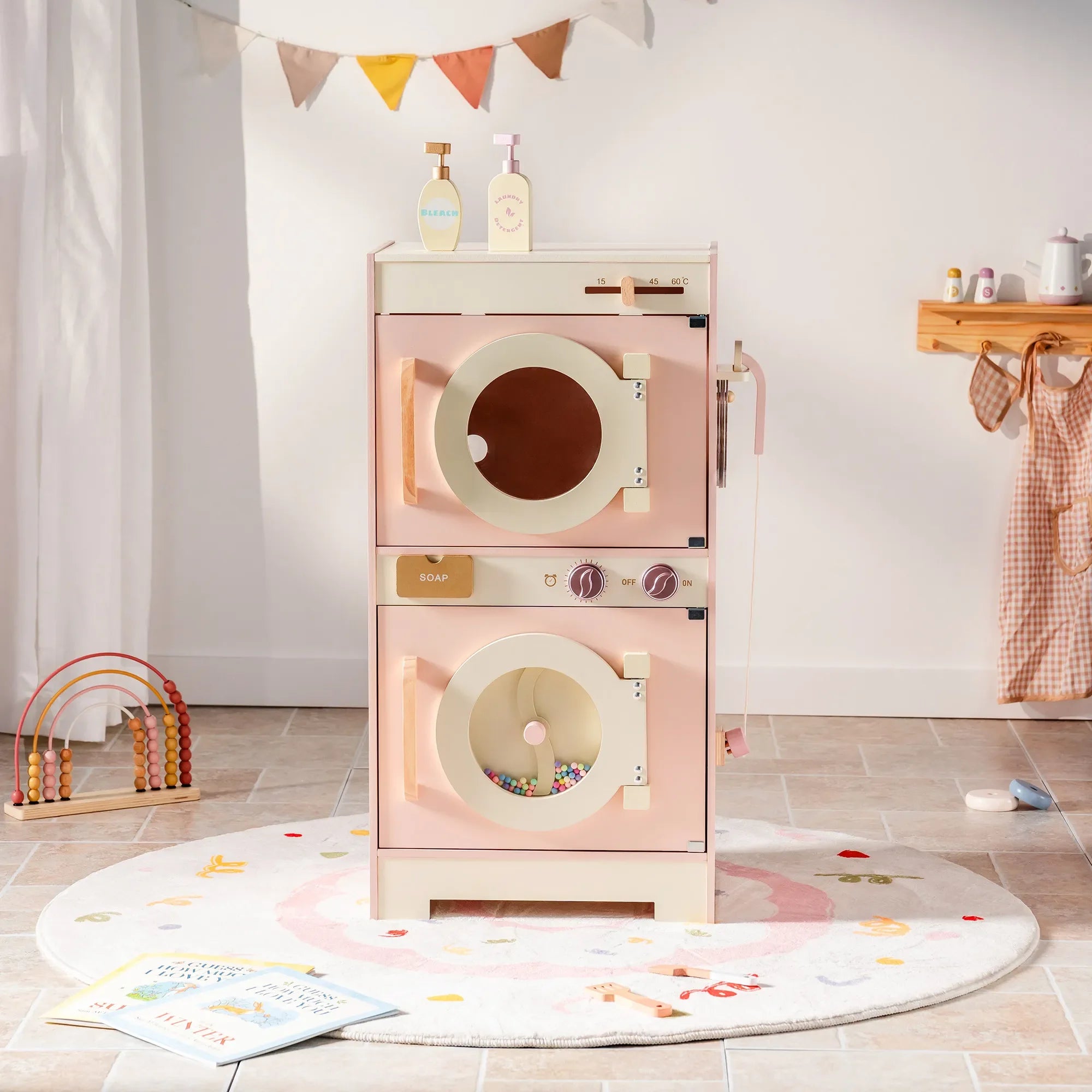 Wooden Kitchen Play Set with Realistic Sound.